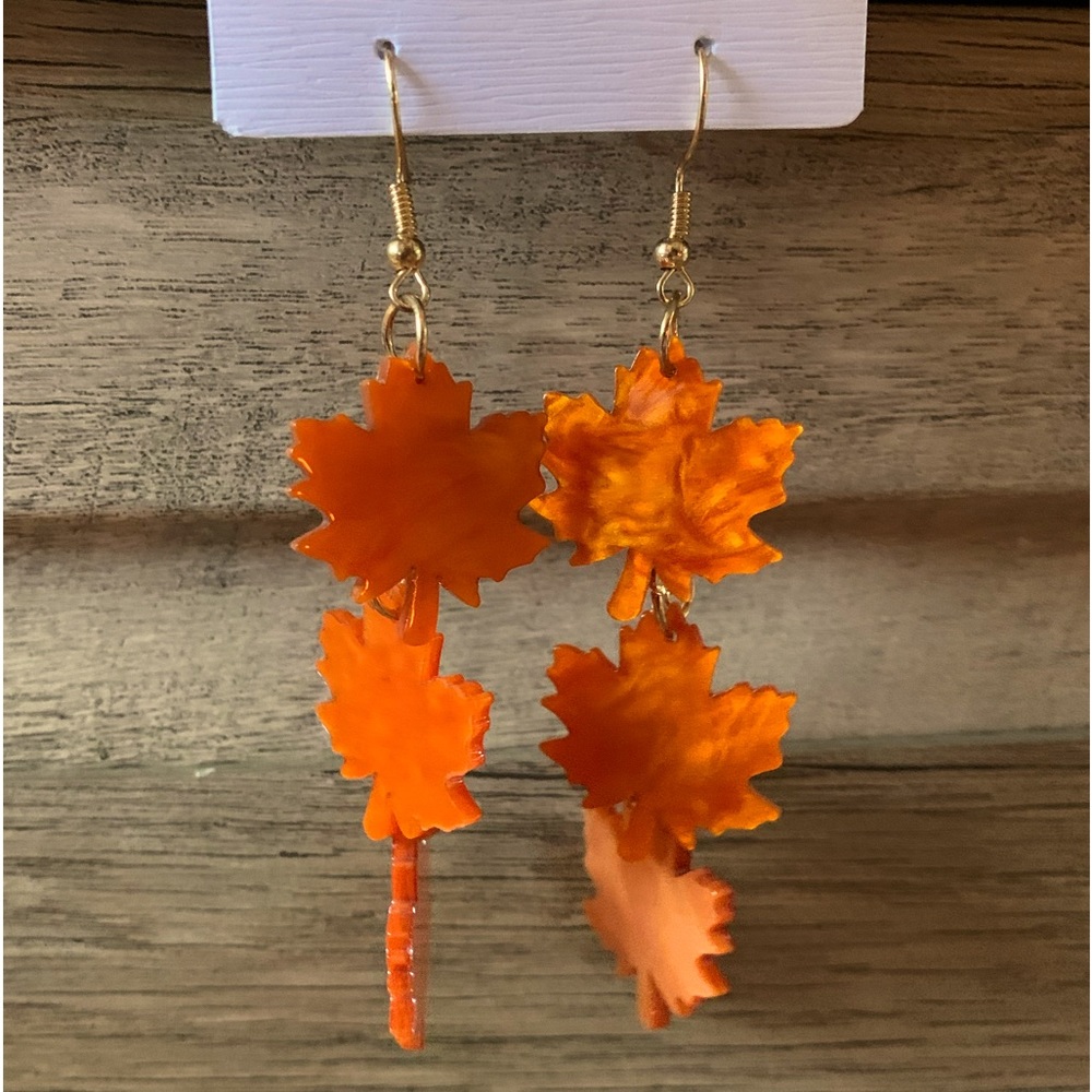 Maple Leaf 🍁 Acrylic Dangle Earrings